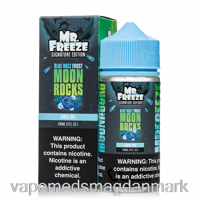 Engangs Vape Danmark Moonrocks - Blue Razz Frost - Mr Freeze - 100ml 0mg